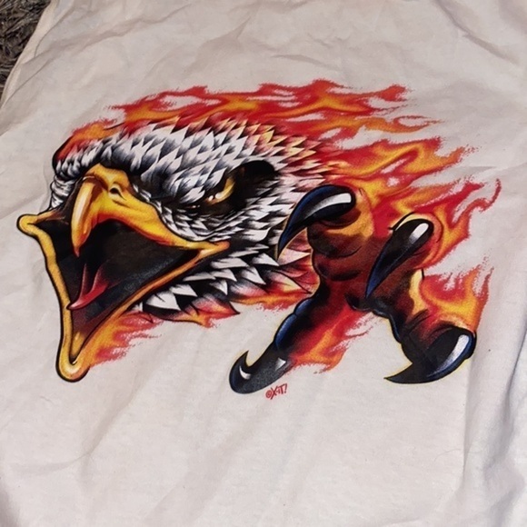 Custom Eagle biker vintage style screen printed tank NWOT XL double sided. - Picture 4 of 4